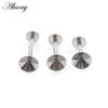 Alisouy 1 Stück G23 Titan Trichter Schraubgewinde Ohr Tragus Helix Bar Labret Lippenring Knorpel Ohrstecker Piercing Körperschmuck