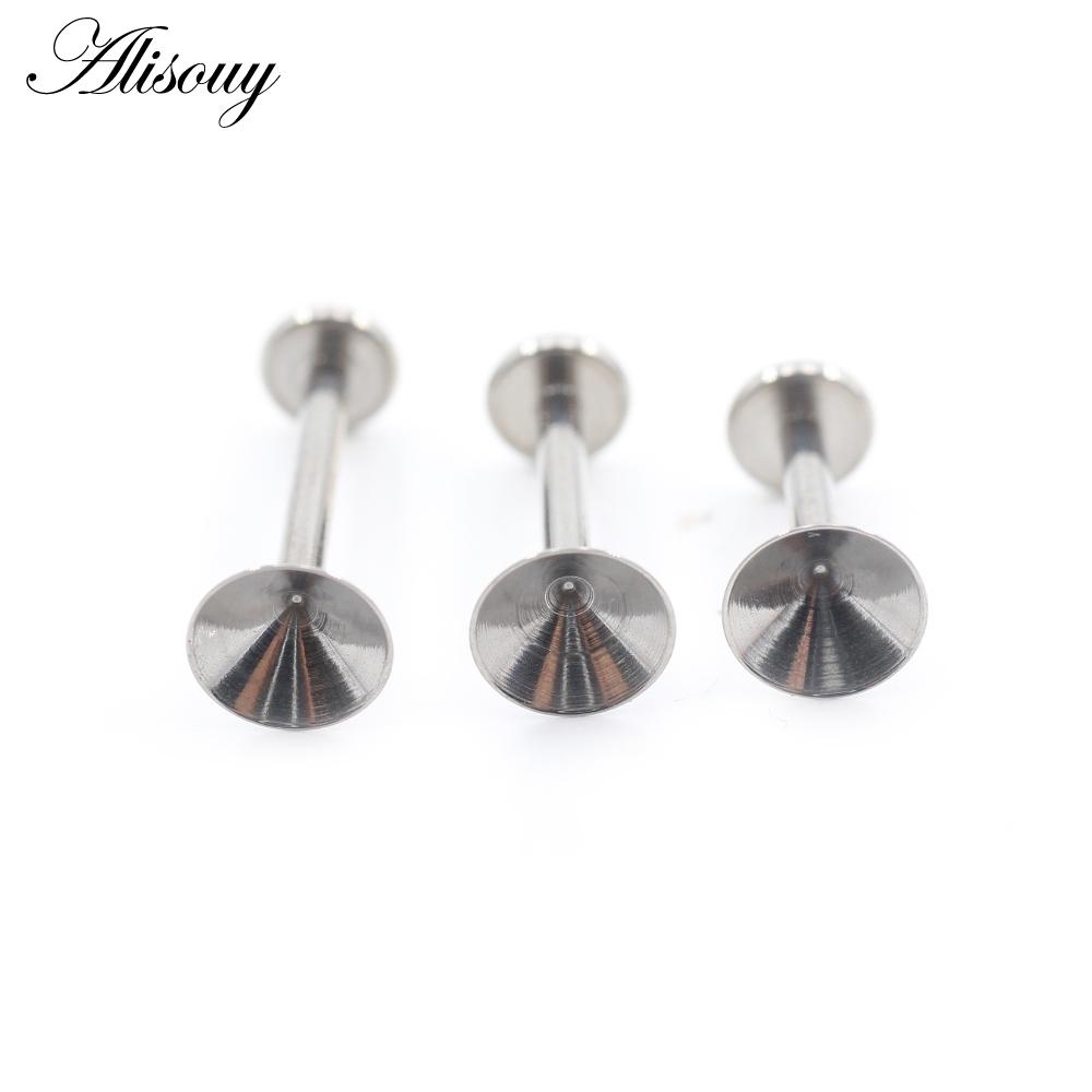 Alisouy 1 Stück G23 Titan Trichter Schraubgewinde Ohr Tragus Helix Bar Labret Lippenring Knorpel Ohrstecker Piercing Körperschmuck