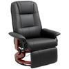 Reclining Swivel Chair With Footrest Black