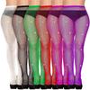 6 Paar Strass-Netzstrümpfe Glitzernde Netzstrumpfhosen Strumpfhosen Hohe Taille Netzstrümpfe für Damen Mädchen