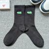 Cityboy Men's Trendy Cartoon Embroidery Mid-Calf Socks - Sweat-Absorbing Sport Socks for Autumn & Winter