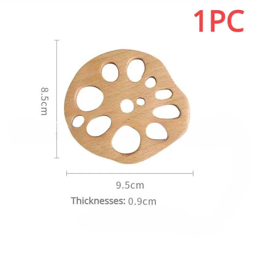 

1PC Creative Lotus Root Coaster Thermal Insulation Kitchen Placemat Kung Fu Tea Coaster Household Mat Table Mat Placemat 9.5x9.5x0.9cm