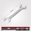 Double-Headed Open-End Wrench Set: Sizes 6-7, 8-10, 12-14, 14-17, 19-22.