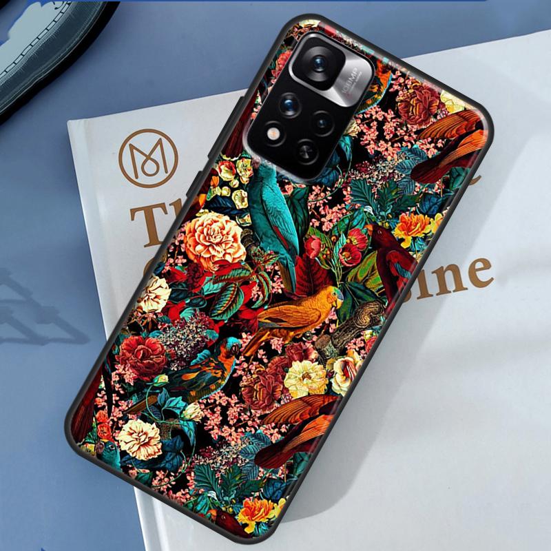 

Garden Birds Case For Xiaomi Redmi 13C 10C 12C 14C Redmi Note 14 13 Pro 12 11 9 10 9S 10S 11S 12S Cover Redmi 10