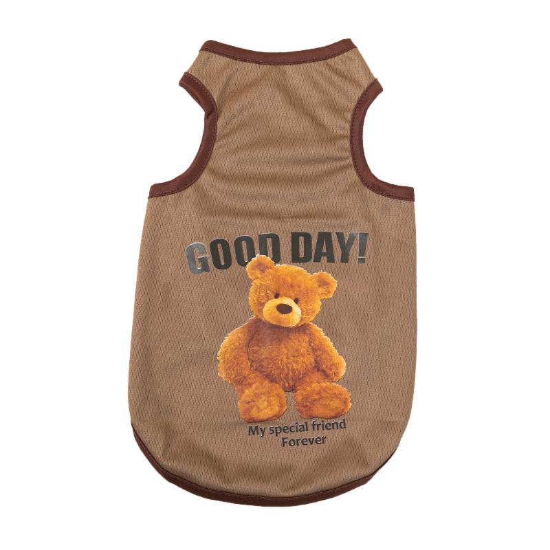 Breathable Pet Dog Vest for Small Dogs Summer Thin Dog Clothes Bear Print Puppy Clothes Chihuahua Yorkshire Clothing Pet Product