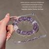 Pink Amethyst & Peach Blossom Crystal Bracelet with Translucent Horse Hair - Women's Lucky Gift