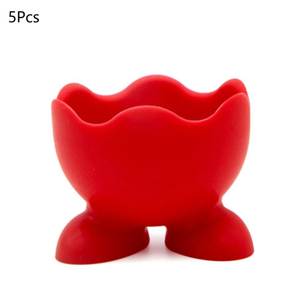 1/2/4Pcs Cute Creative Egg Cup Holder Plastic Eggs Holder with Feet Eggs Separator Boiled Eggs Container Kitchen Accessories