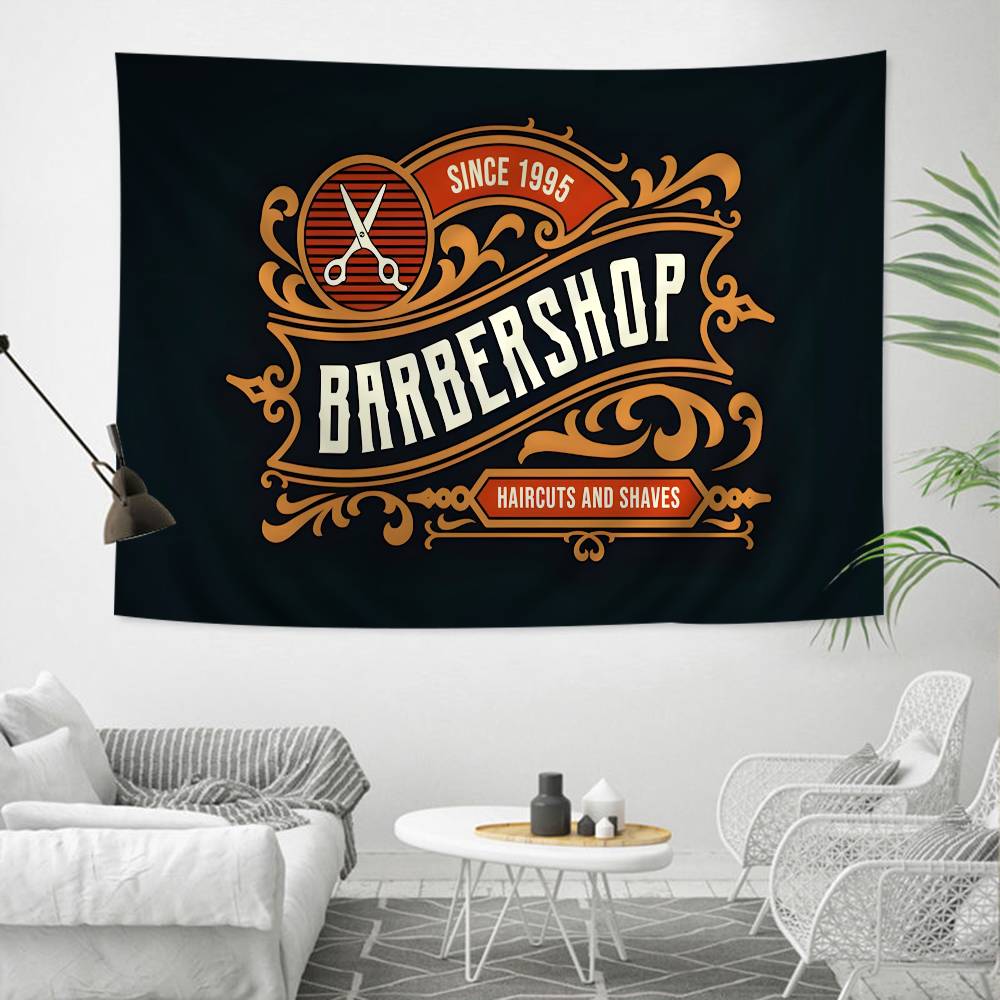 Barber Shop Sign Colorful Tapestry Wall Hanging Bohemian Wall Tapestries Mandala Wall Hanging Sheets