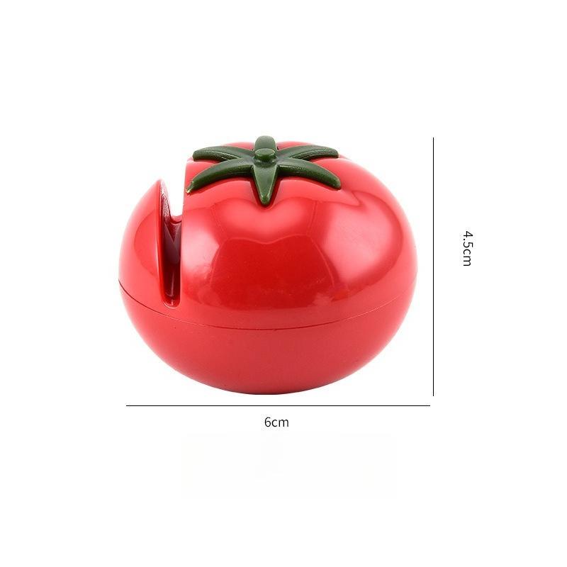 Creative and Cute Tomato Mini Knife Sharpener, Household Manual Portable Tomato Knife Sharpener, Kitchen Quick Whetstone