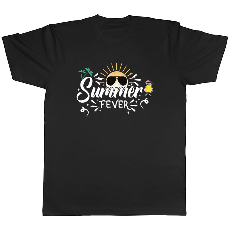 

Summer Fever Mens T-Shirt Holiday Vacation Travel Unisex Tee Gift S разноцветный