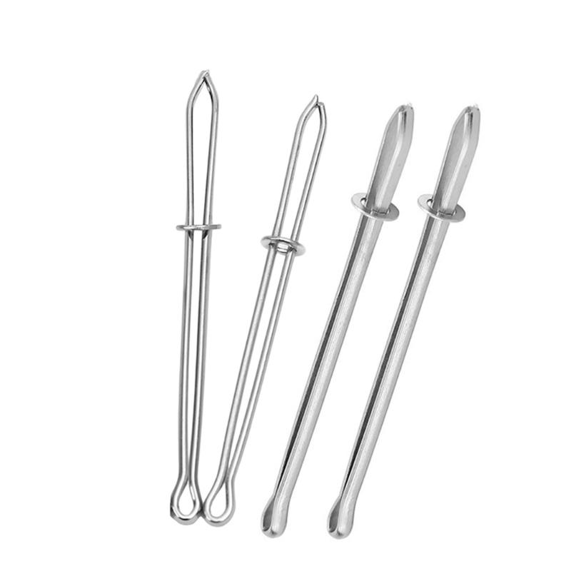 4Pcs Metal Elastics Cord Threader for Sewing Projects Smooths Designs Tool