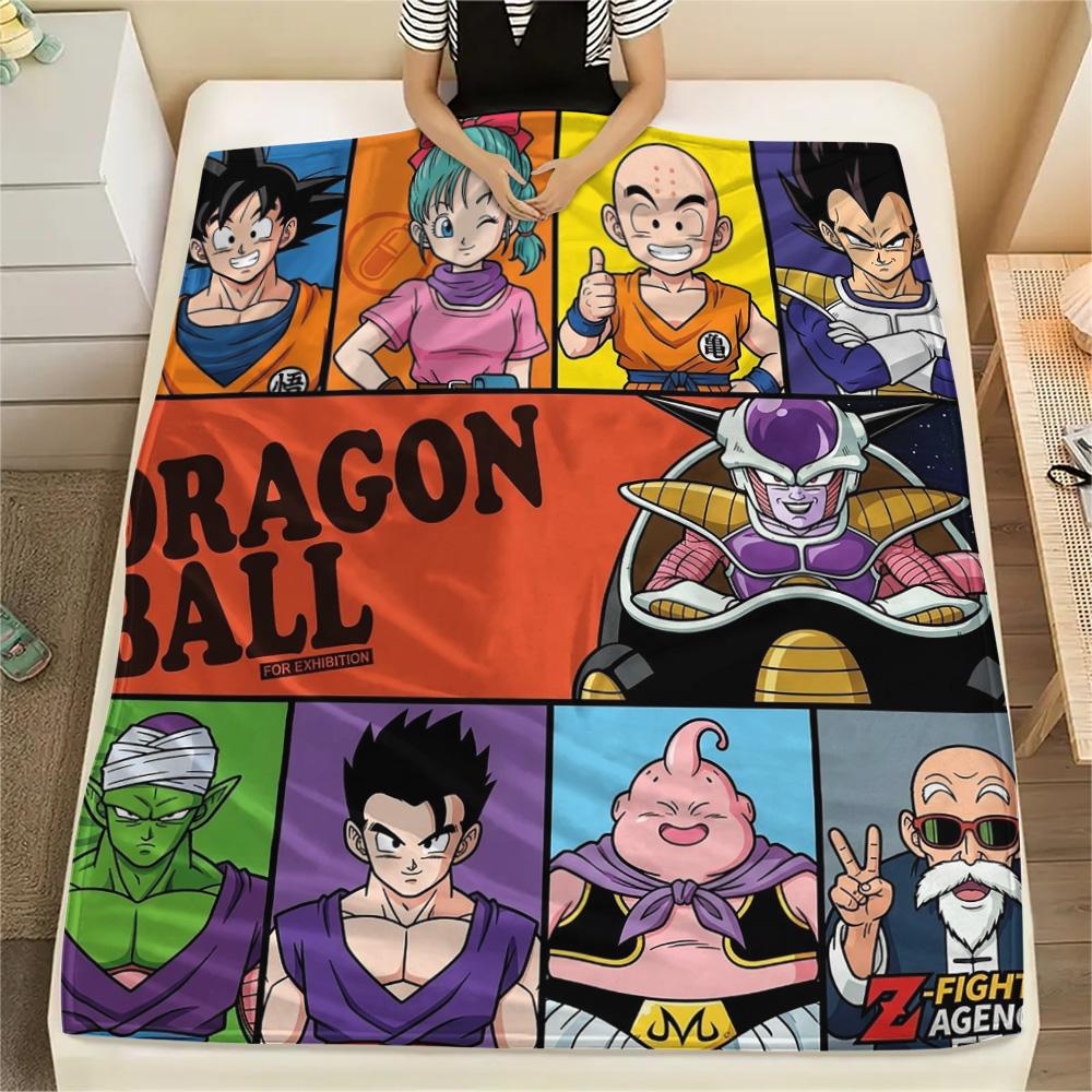 1PC Dragon Ball Patterned Flannel Blanket Suitable For All Seasons For Home Decor Warmth And Comfort Gifts Holiday Present