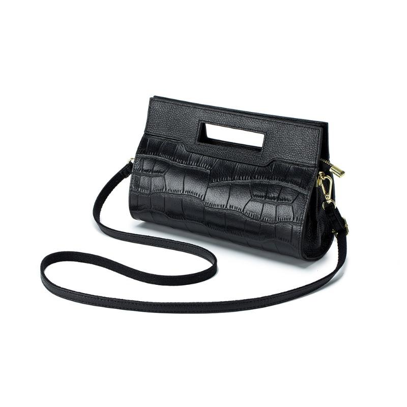 

New fashionable large-capacity handbag women s leather classic shoulder messenger bag light luxury simple temperament women s bag чёрный