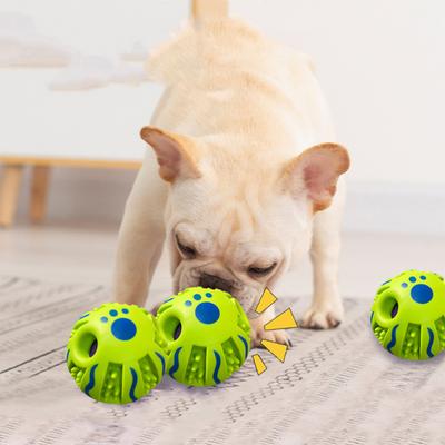 Colorful Pet  Sounding  Ball  Toy Chewing Molar Teething Bite-resistant Anti-boring Dog Interactive