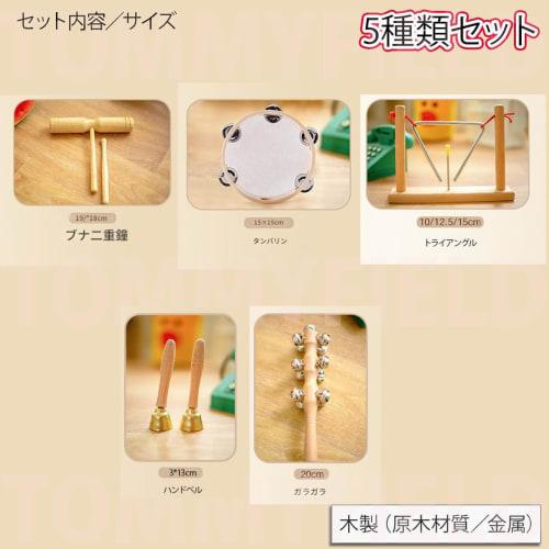 TOMMYFIELD Triangle Tambourine Percussion Wood Block for Performance and Maracas Music Practice (Musical Instrument)