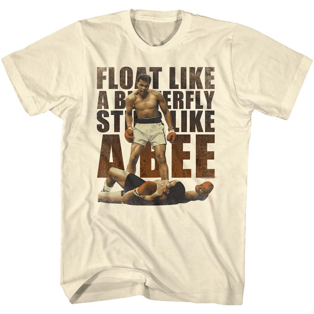Muhammad Ali Float Over Liston Men T Shirt Boxing Legend Sting Like A Bee Top XXL