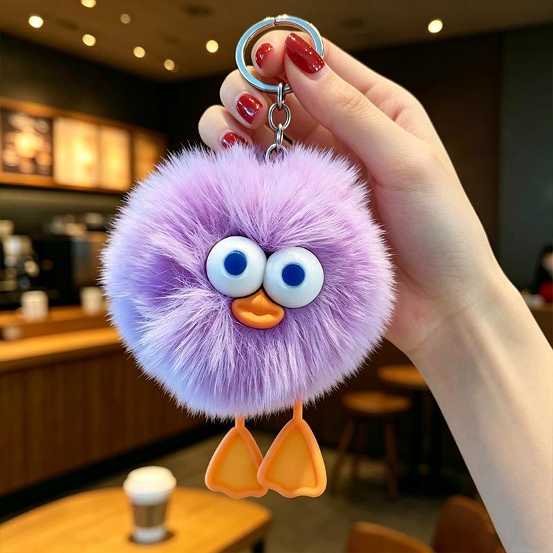 Year of the Sheep Lamb Keychain: Cute Plush Pendant for Students' Bags
