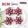 Flocked Painted Cone-Shaped Christmas Icicle Ornaments for Indoor Decoration
