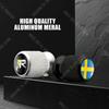Auto CNC Aluminium R Design Schweden Flagge Emblem Für Volvo XC40 V90 S60 S80 S90 XC60 XC90 4 Stück Reifenventil Luftanschluss Ventilschaft Abdeckkappen