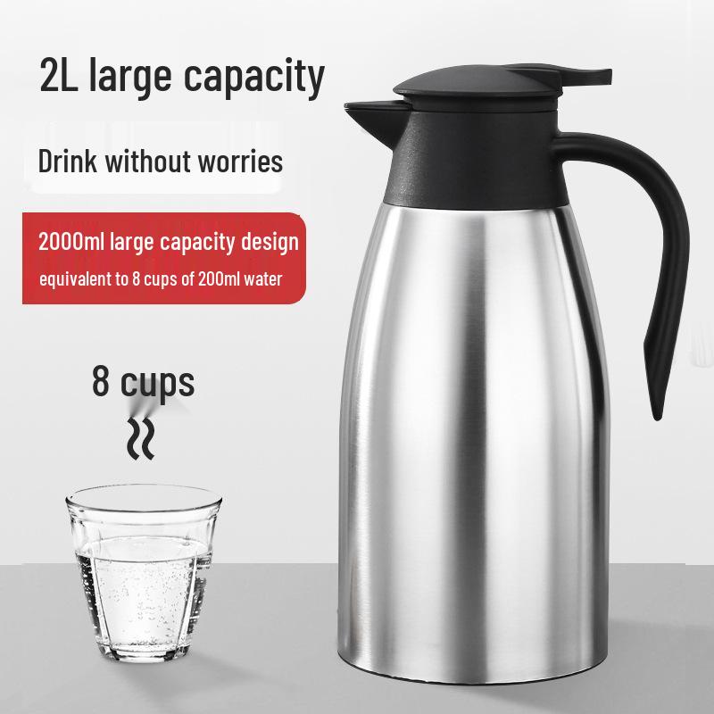 Dvouvrstvá vakuově izolovaná kávová konvice z nerezové oceli 304 - Zesílená domácí termoska pro udržení tepla a chladu