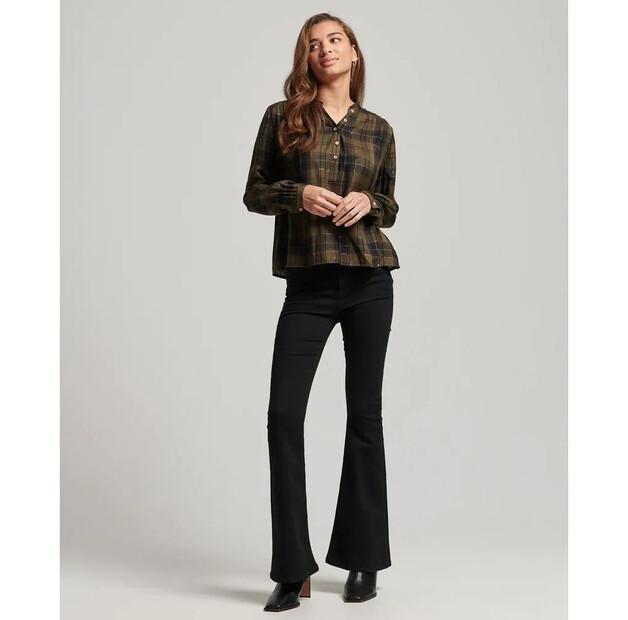 Superdry Check блузка с длинным рукавом
