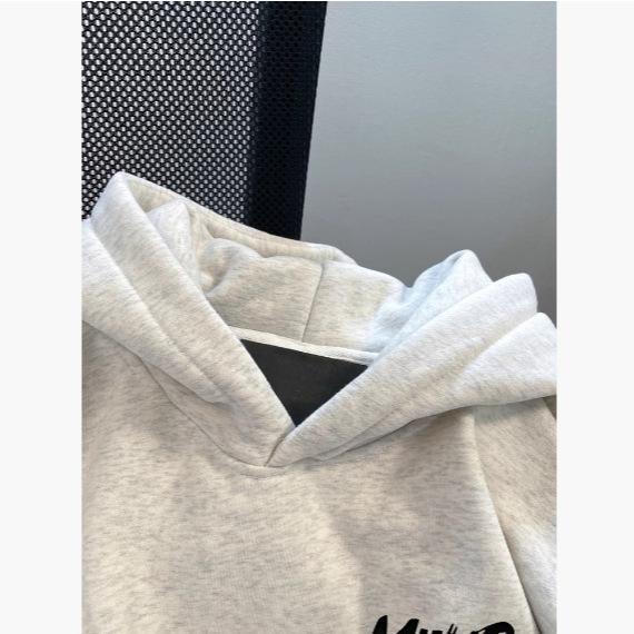 American Trendy Brand Men's Plus Velvet Heavyweight Hoodie - Autumn/Winter Loose Fit.