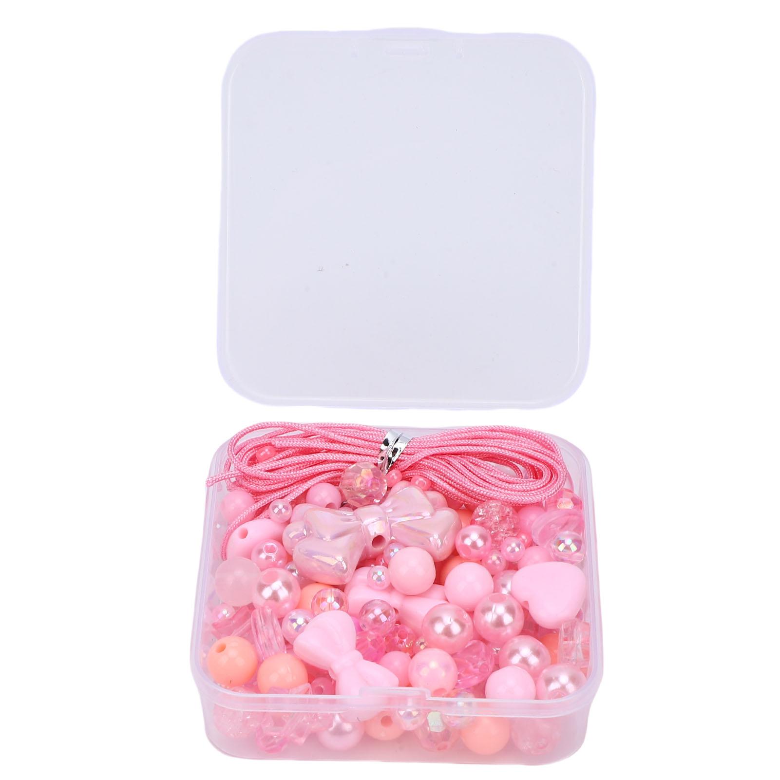 

Mixed Beads Cute Stylish ABS Plastic Assorted Beads with Beading Cord for Jewelry Making Craft
