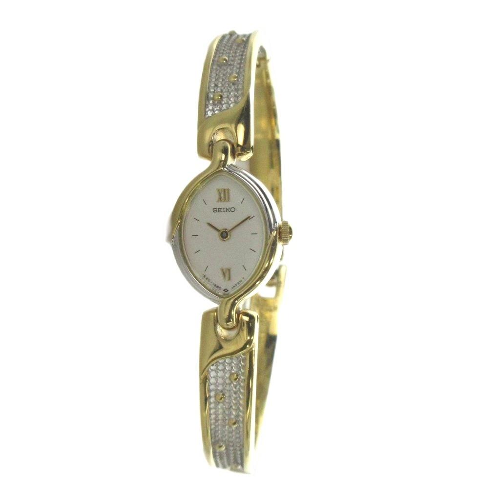 Seiko SEIKO Bracelet Bangle White Gold 1E20-6120 Wristwatch, Watch, Watch, Quartz, Dial, Color, GY18 /MQ Women's