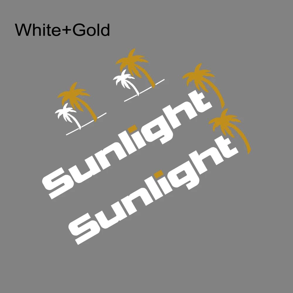 Kreativer Sonnenlicht Camping Aufkleber für Van Camper Wohnwagen LKW Wohnmobil RV Motor Vinyl Aufkleber Auto Karosserie Dekoration Zubehör