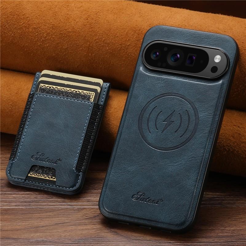 For Magsafe Magnetic Charging Case For Google Pixel 9 10 Pro XL 6A 7A 8A 6/7/8 Pro Retro Leather 2 IN 1 Removable Wallet Cover