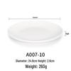 White Melamine Plastic Round Plate for Catering and Restaurant Dining