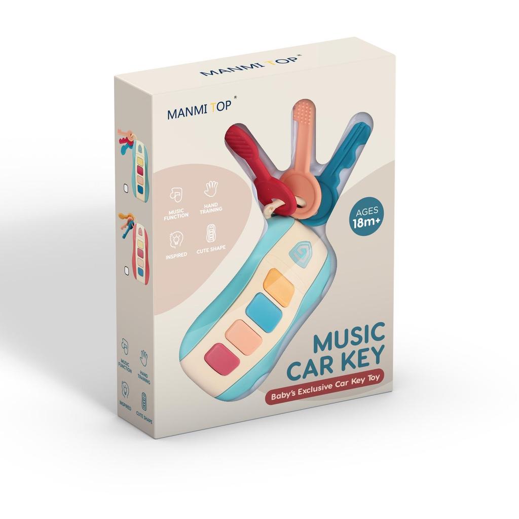 Children's Musical Keychain Car Toy with Lights and Sounds for Early Education