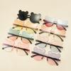 Cute Bear Shape Kids Sunglasses UV400 Protection Rimless Gradient Sun Glasses for Boys Girls Children Outdoor Anti-UV Eyewear