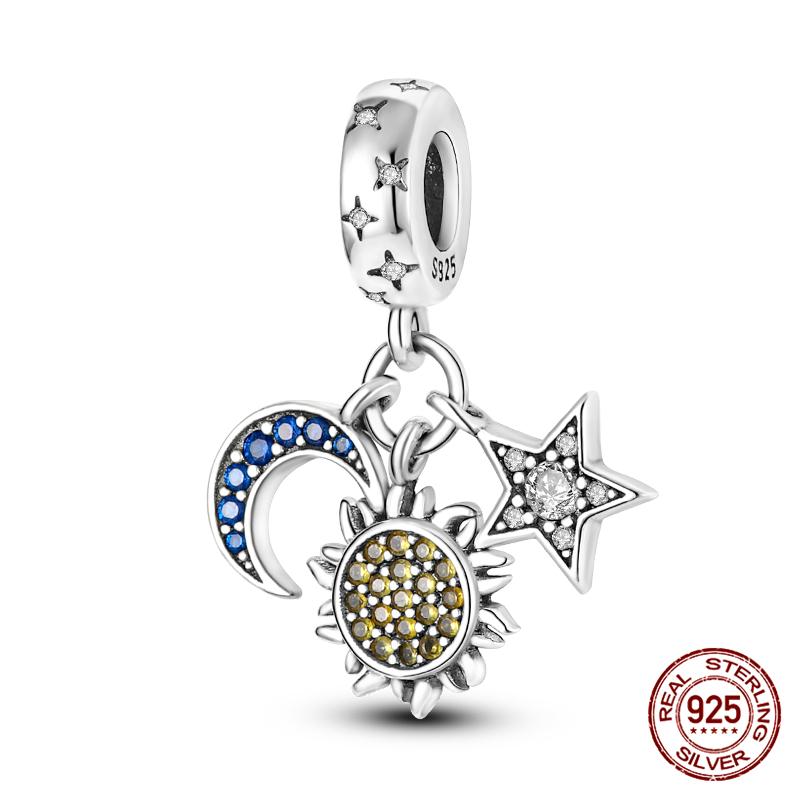 100% Genuine 925 Sterling Silver Ocean Collection Seashell Turtle and Heels Charm Beaded for Original  Bracelet Bracelet