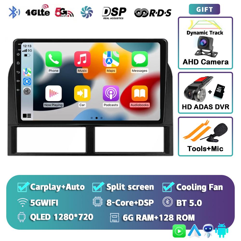 Android 14 Carplay For Jeep Grand Cherokee II WJ 1998-2004 Car Radio Navigation GPS Video Multimedia Player Autoradio Wifi+4G BT