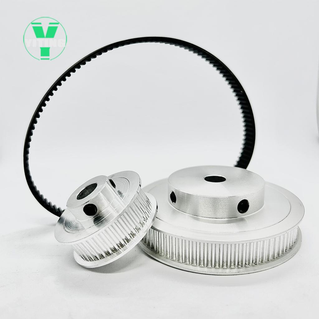 HTD3M 40T 80Teeth Timing Pulley Belt Set Belt Width 15mm Bore 5~25mm Reduction 2:1 Deceleration 3M Pulley Kit Synchronous Wheel
