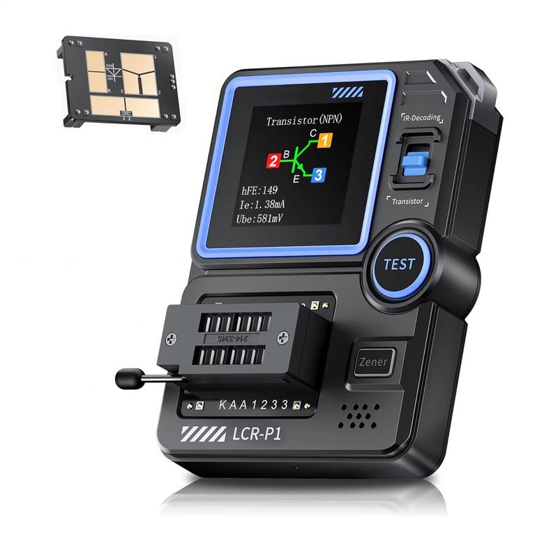 LCRP1 Transistor Tester Diode Triode Transistor Capacitance Meter Resistance LCRESR Meter Multifunctional Tester Tool
