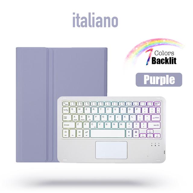Bluetooth Touchpad Backlit Keyboard Case For Samsung Galaxy Tab S6 Lite 10.4 P610 P615 With Pen Slot Tablet TPU Protective Cover