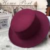 Autumn and Winter British Woolen Hat Men's Fashion Trendy Casual Versatile Stage Hat Men's Performance Flat Top Hat Women