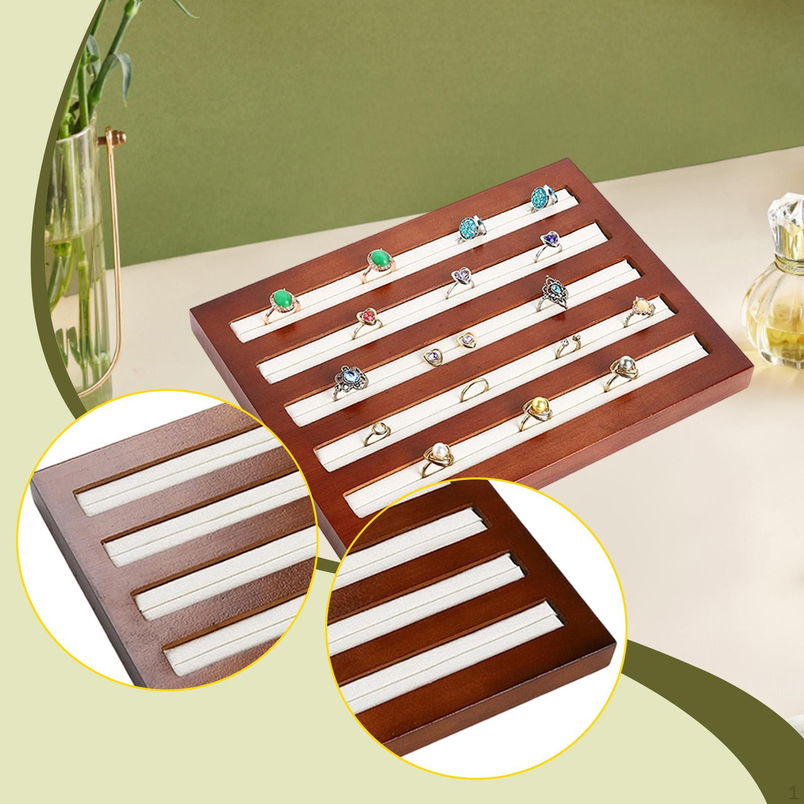 

Display Holder Ear Studs Organizer with Multi Slot Showcase Storage Tray for Shop, Selling, Desk