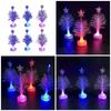 Set Of 6 Multi Color Light Up Christmas Trees Display Ornament Perfect For Creating A Magical Holiday Atmosphere