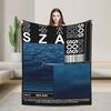SOS SZA Rapper Knitted Blanket 90s Music Fleece Throw Blanket Bedroom Sofa Decoration Lightweight Bedspread