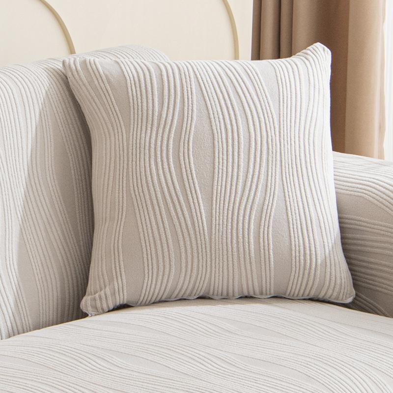 Nordic Style Solid Color Striped Corduroy Decorative Pillowcase Cushion Pillow Cover Soft Throw Pillow Case for Couch Sofa Bed