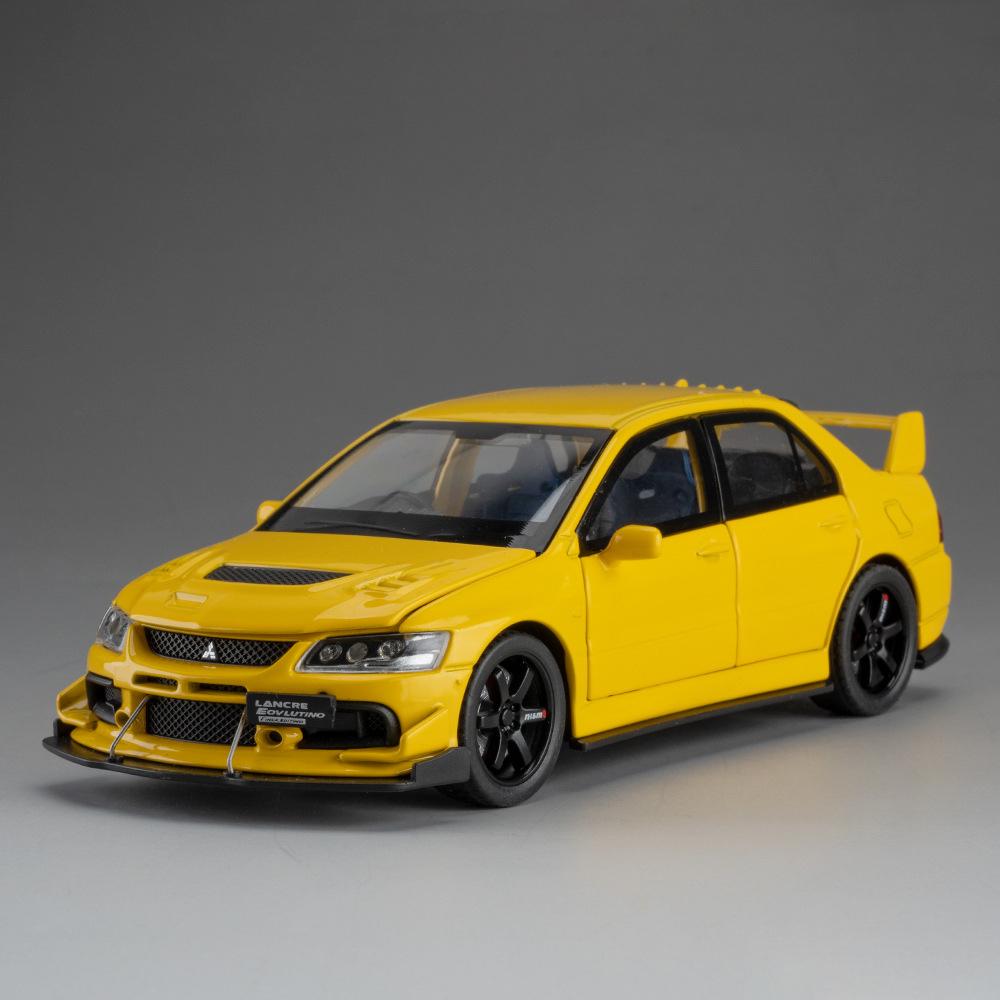 1:32 Mitsubishi Lancer Evolution EVO IX 9 Track Painted Sports Metal Alloy Diecast Model Car Pull Back Hobby Collection Decorate