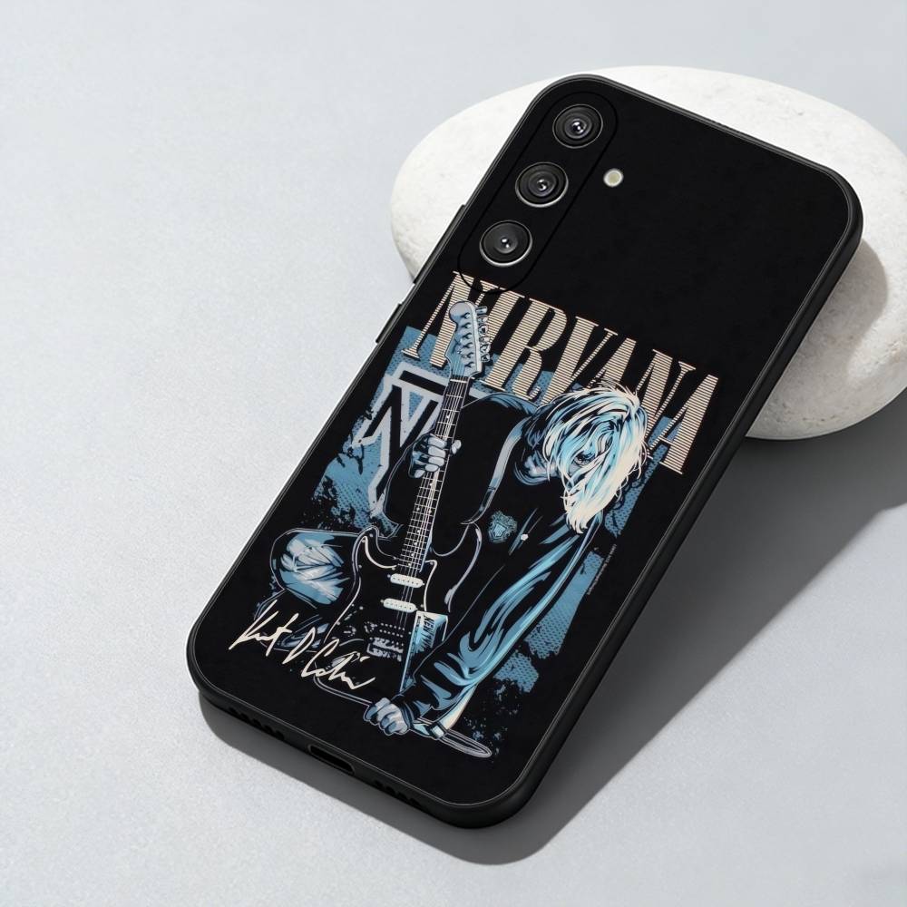 Чехол для телефона N-Nirvana Grunge K-Kurt Cobain Певец Для Samsung Galaxy A73,A72,A71,A70,A52,A51 Другие Мягкий Черный Чехол Samsung a22 4g