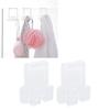 2PCS Shower Frameless Glass Door Hook Acrylic Multifunctional Double Sided Over Door Hanger for Bath
