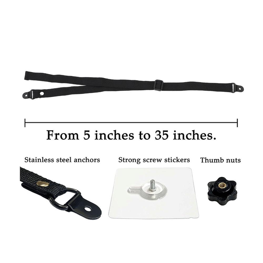 2Pcs Reliable Adjustable TV Safety Strap Durable Secure Furniture Anchor Stable Screen Secure Home Use