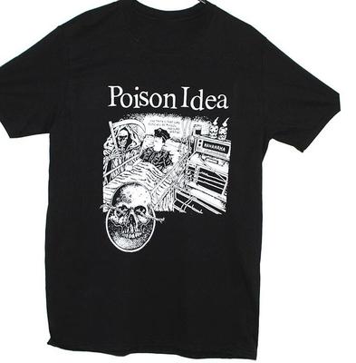 Retro Poison Idea Hardcore Punk Rock Metal T Shirt S-5XL Cotton Black TR565 Unisex T-Shirt