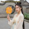 Handmade Ancient Style Fan Chinese Style Pearl Fan Elegant Embroidery Fan  Photography Prop