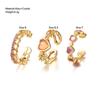 Vintage Y2K Pink Heart Zircon Bowknot Ring For Women  Boho Kpop Sweet Girls Open Finger Rings  Party Gift Jewelry